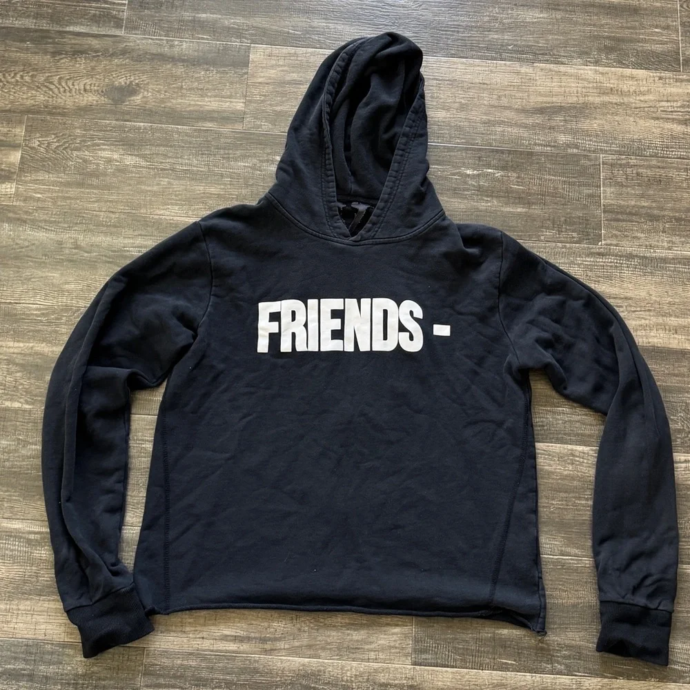 Vlone friends V Black Hoodie with White Logo XL - Picture 2 of 5